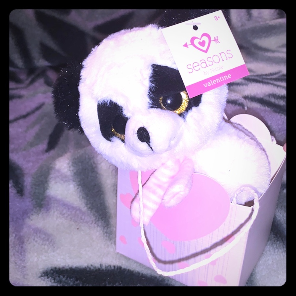 Valentine’s Panda cute stuffed animal NWT